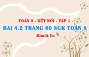 Bài 4.2 trang 80 SGK Toán 8 tập 1 Kết nối tri thức